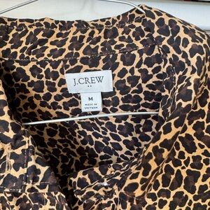 J. Crew Men's Leopard Print Shirt - Brown